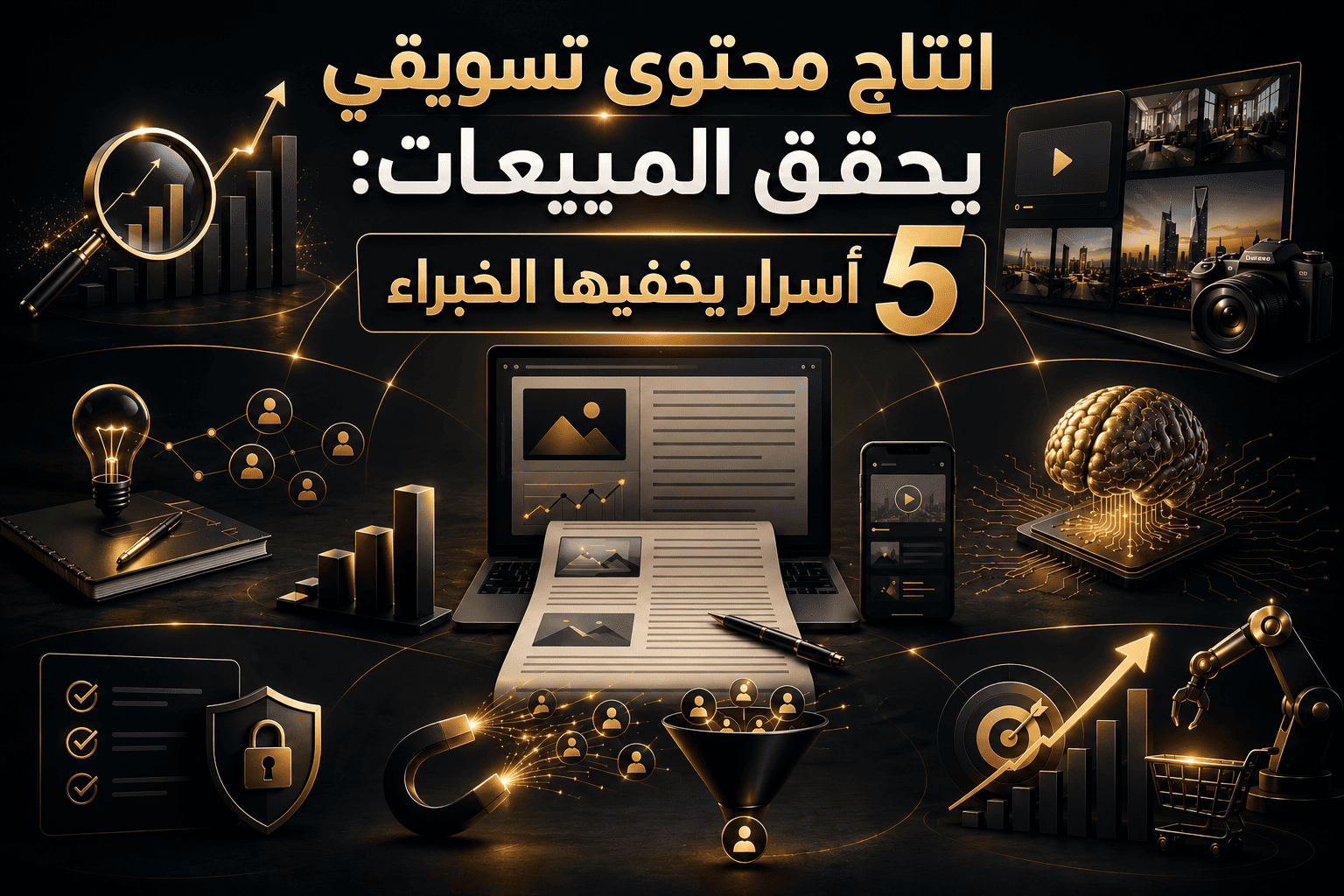انتاج محتوى تسويقي يحقق المبيعات: 5 أسرار يخفيها الخبراء